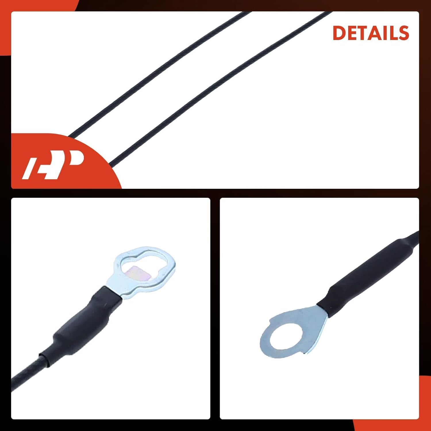 A-Premium Tailgate Support Cable Compatible with Ford F-150 F150 2004-2014 & Lincoln Mark LT 2006-2008, 23-1/2 Inch, Rear Tailgate Driver and Passenger Side, 2-PC Set