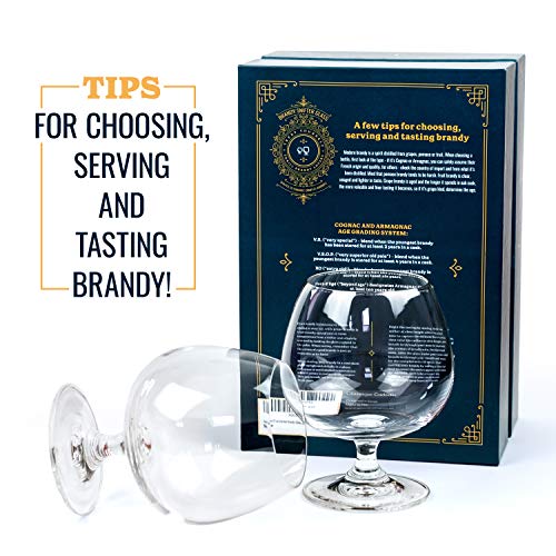 Large 21 Oz Crystal Brandy And Cognac Snifter Glasses | Set Of 2 Short Stem Giant Sniffer Bowls | Drinking And Tasting Glassware For Bourbon, Scotch, Tequila, Armagnac, Rum, Beer, Liquor #TOP6