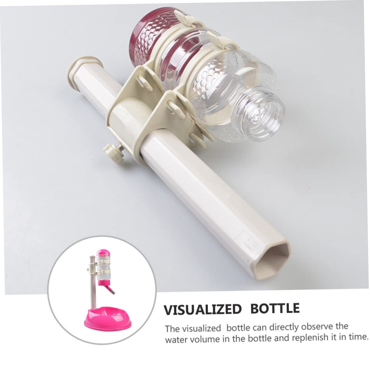 Bebedero Automático para Mascotas Capacidad de 500ml y Alimentador Automático Ajuste de Altura Desmontable para Perros y Gatos
