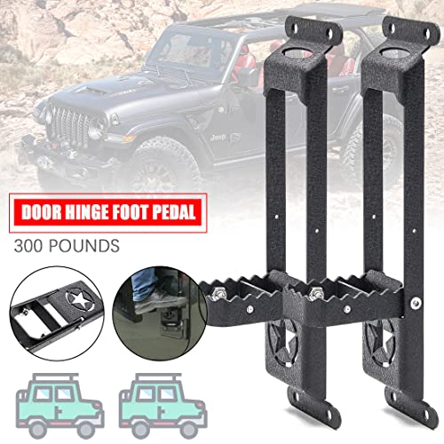 KMFCDAE Folding Door Hinge Step Foot Pegs for 2007-2022 Jeep Wrangler JK JL by KMFCDAE - Used condition - Image 2