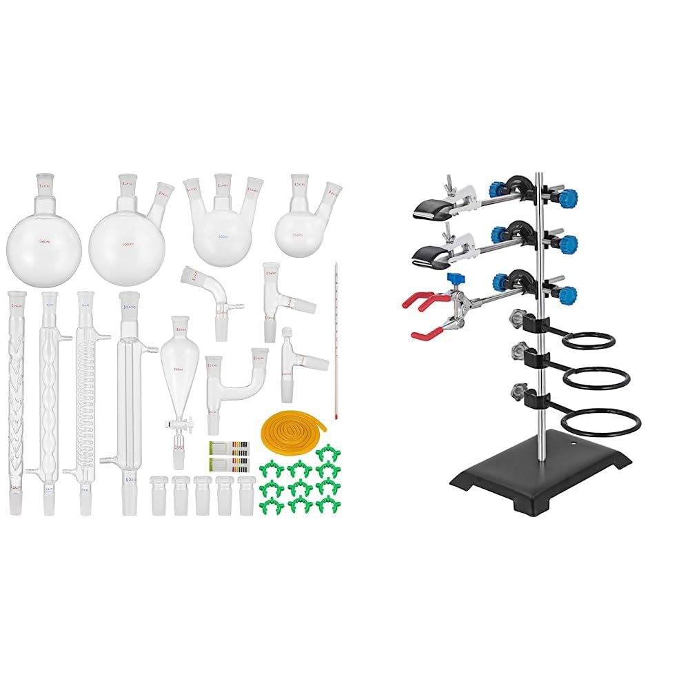 VEVOR 32pcs 24/40 Joints Lab Glassware Kit Organic Chemistry Lab