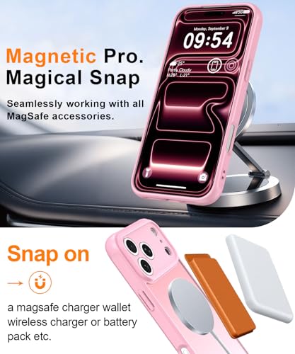 Image of MOCCA Magnetic Shockproof for iPhone 17 Pro Max Case,Pink