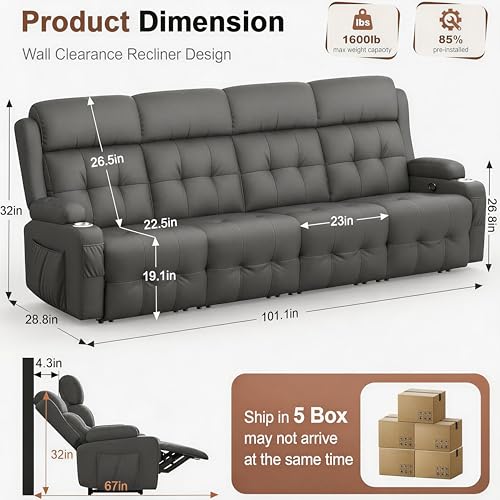 Furgatti Reclining Loveseat with Massage