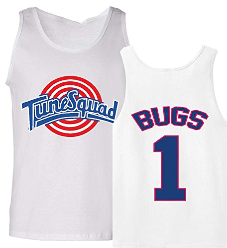 KING THREADS Space Jam Tune Squad White Bugs Bunny Jersey Tank TOP