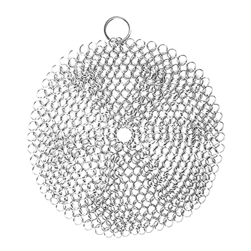 LABRIMP Limpiador de Hierro Inoxidable con Anillo Esquina para Sartenes y Woks Resistente la Corrosión y de Usar