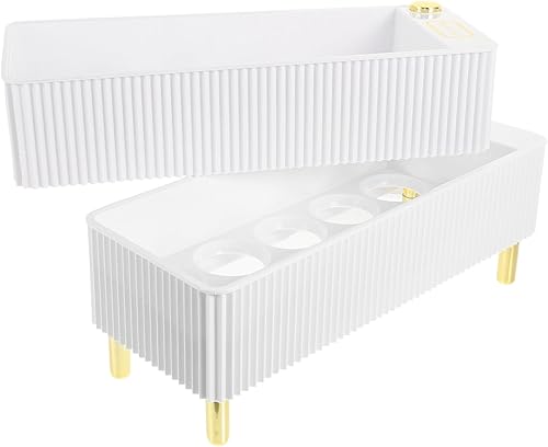 Miniatura 10 de DOITOOL Bandeja de almacenamiento de huevos de plástico para nevera, congelador, bandejas de plástico para servir bandejas de almacenamiento de