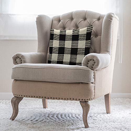 Moslion Plaid Pillow Cases Vintage Classic Black White Lattice Gingham Buffalo Check Throw Pillow Covers 18 X 18 Inch Cotton Linen Cushion Cover For Men Women #TOP4