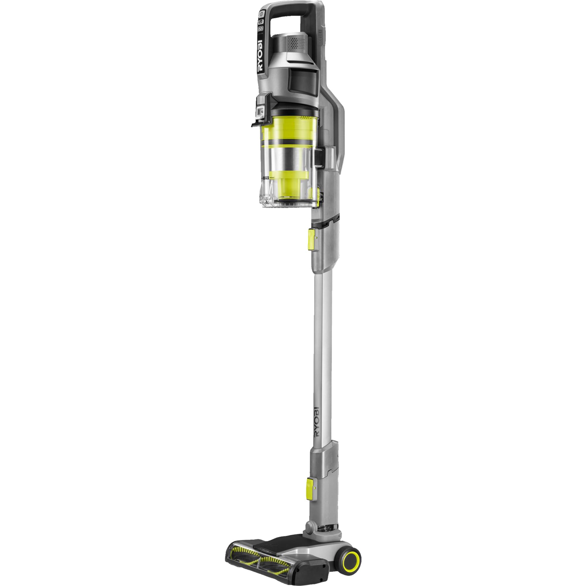 RYOBI 18 V ONE+ Akku-Staubsauger RSVS18-0, 30 AW Saugleistung, Dual-Zyklon-Filtration, HEPA-Filter, LED-Düse, ohne Akku und Ladegerät, Anthrazit