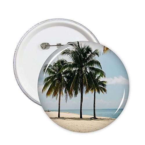 Badge bouton rond Pins Ocean Beach de DIYthinker pour décoration de vêtements, 5 pièces XL