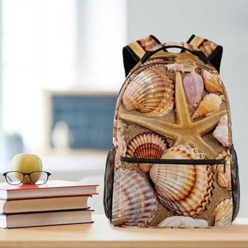 Sac à dos d'école coquillages pour ados et filles idéal pour la rentrée - 5