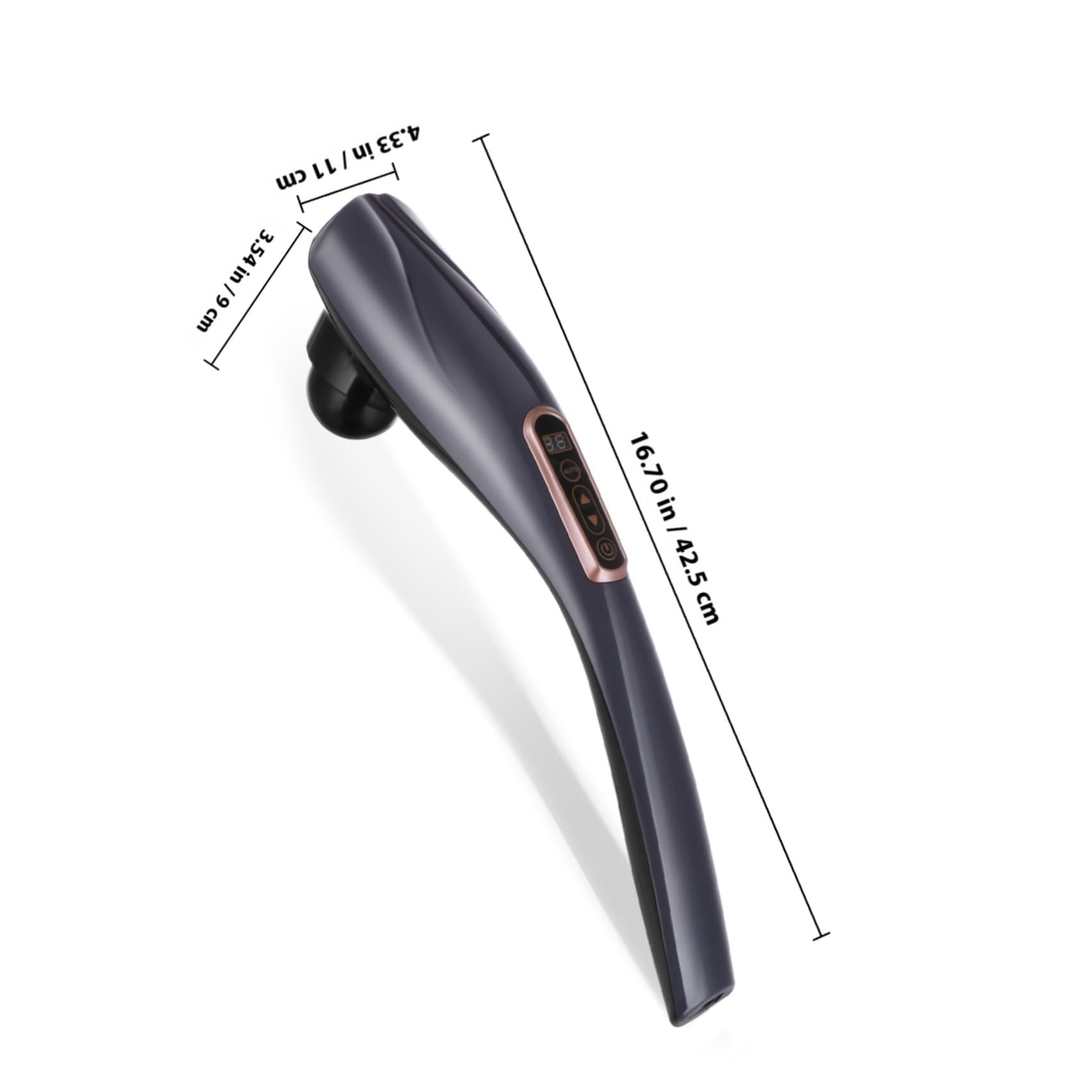 MAGICLULU Massaggiatore Elettrico Corpo e Collo a Forma di Delfino Schermo Display, Design Ricaricabile e Batteria Inclusa, per Rilassamento Profondo e Uso Domestico