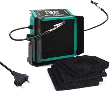 YIHUA 948DQ-I Saldatura Fumi Estrattore Ventola Saldatura Fumo Assorbitore Angolo Inclinabile con Mani Amiche 6 Filtri Ventilatore Extra per Saldatura Legna e Altro