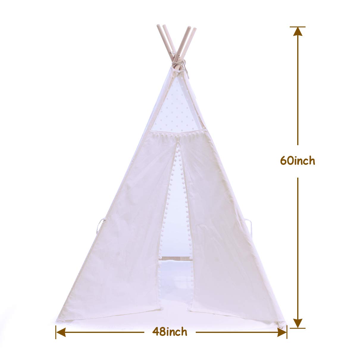 JoyNote Foldable Play Tent 4 Wooden Poles