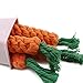 Amersumer 4 PCS Puppy Chew Dog Toys Carrot Cotton Pet Rope Chew Toys Pet Teeth Cleaning Chewing Biting Rope Dog Toys