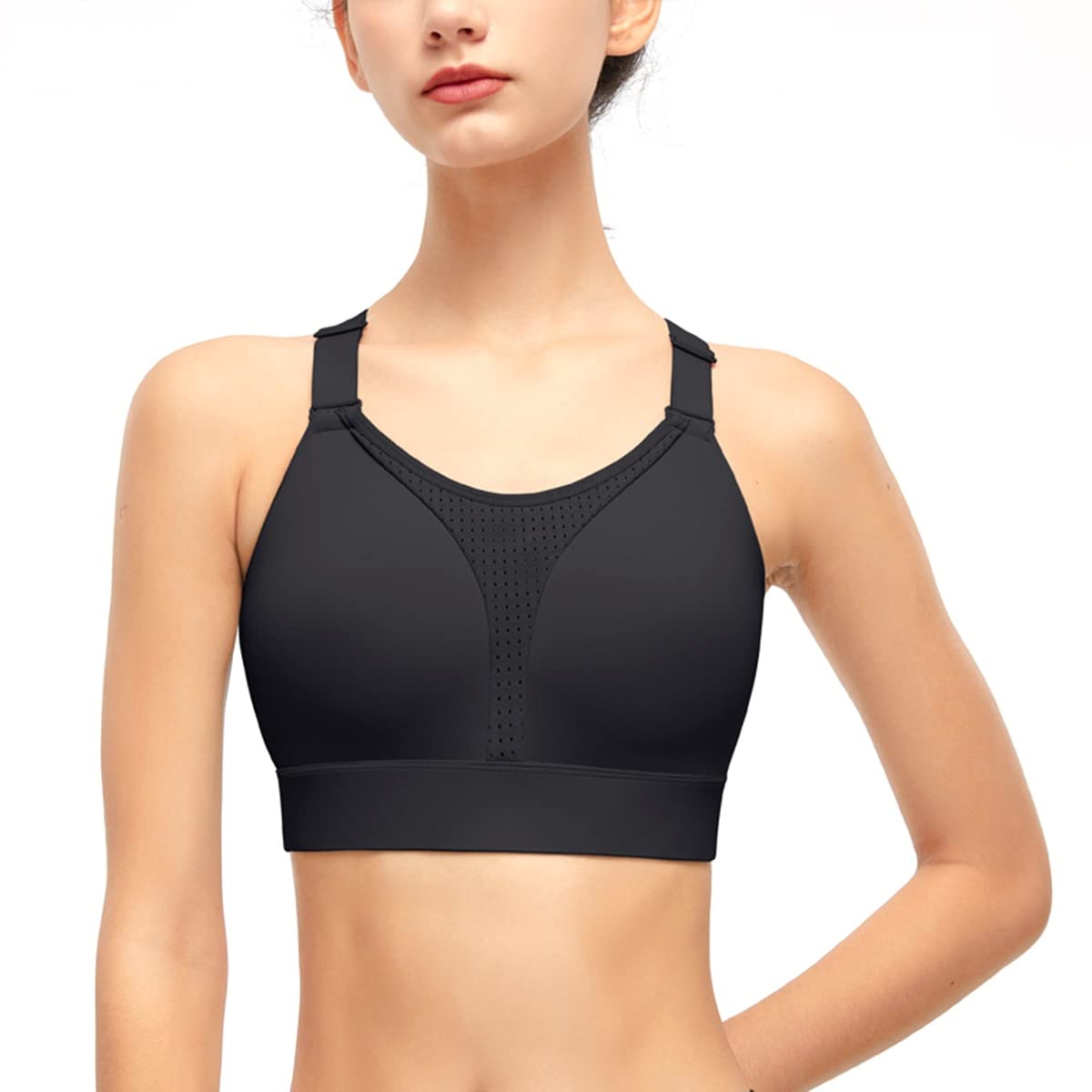 Sujetador deportivo negro de alto impacto talla X para running y yoga de PRMDDP