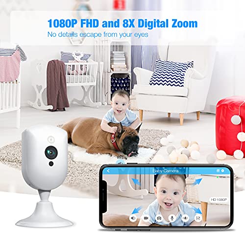 Smart Home Cameras Indoor, 2K Pet /Dog/Puppy Camera with 24/7 HD Live Video, Night Vision, Sound/Motion Detection, Two… - Image 2