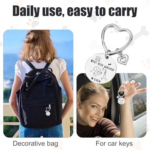 Gosknor Schlüsselanhänger als Geschenk für Hundebesitzer, 'Best Dog Walker Ever' Süßer Schlüsselanhänger mit Hundeführer-Welpenmotiv für Frauen und Hundeliebhaber (Labrador)