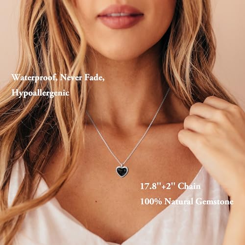 Smilebelle Black Heart Necklace For Women thumb #1