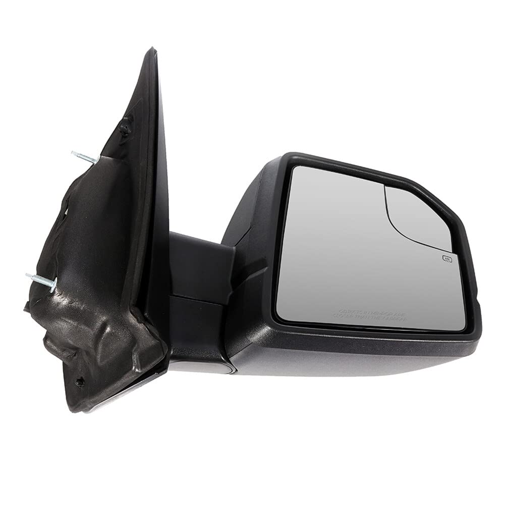 CCiyu Towing Mirrors For 2015-2020 Ford F150 - Power Adjust, Heated, Turn Signal, Black Cap