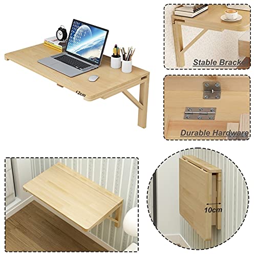 Table murale pliable pour optimiser les petits espaces et créer un bureau suspendu
