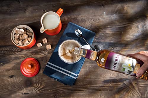 Upouria French Vanilla Coffee Syrup Flavoring, 100% Vegan, Gluten-Free, Kosher, 750 Ml Bottle (Pack Of 4) With 2 Syrup Pumps #TOP5