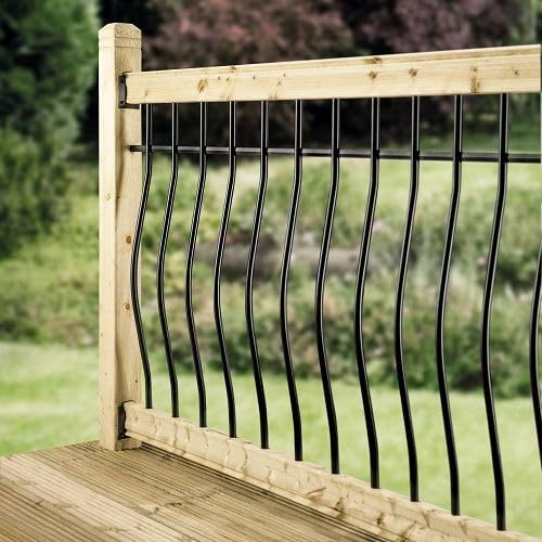 Image of Cheshire Mouldings, Tuscany Decking Balustrade Kit, 2 Pack, (W) 1.8m, Deck and Garden and Outdoor Railing
