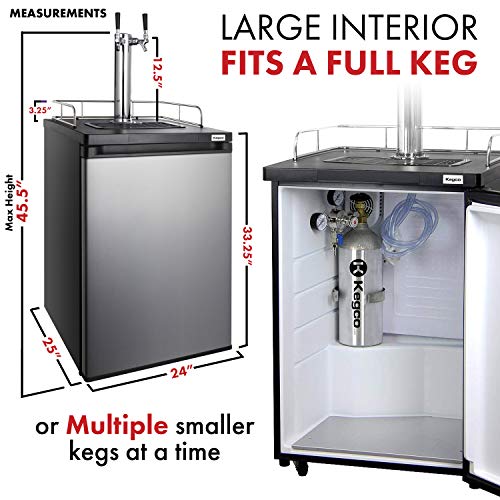 Kegco HBK209S-2 Keg Dispenser, Stainless Steel,2 Faucet Without Kegs thumb #7