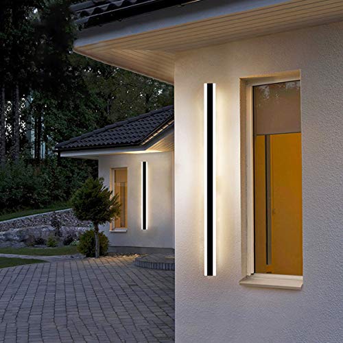 Applique extérieure LED 120cm noire IP44 pour jardin moderne - 6