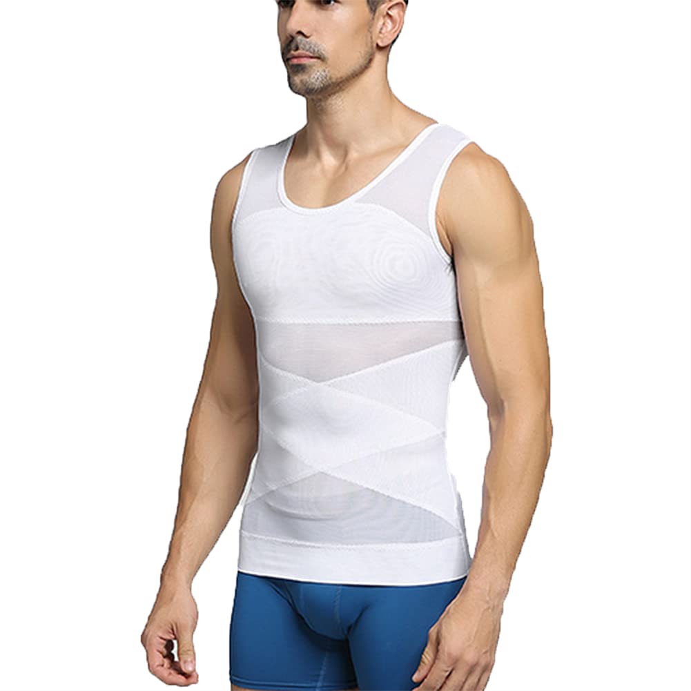 Shapewear Camiseta Reductora Compresión Fajas Moldeadora Reductores Camisas Hombres Adelgazantes Chaleco Deportivo de Pecho Abdomen