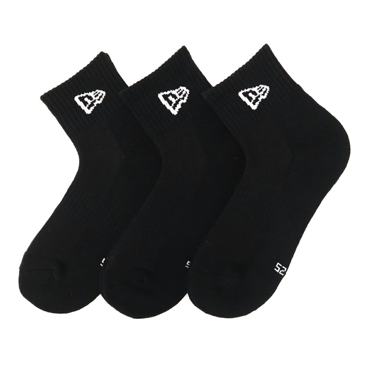 [ニューエラ] 靴下 アンクル 3ペア ブラック 23-25cm SOCKS A…