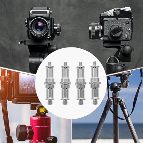 Adaptador de tornillo para trípode Lurrose de 4 piezas resistente para cámaras 6