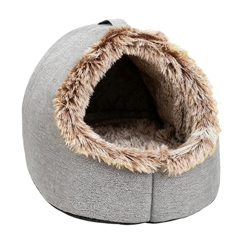 猫用ケーブベッド | ソフトで落ち着けるネストペット用品 | 小型犬用ベッド 猫用ケーブ | 子犬・小型犬用 睡眠 室内 寝室 リビング バルコニー 家 アパート用