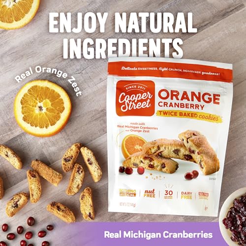image for Cooper Street Italian Biscotti Cookies, Orange Cranberry Flavor, 1.25o