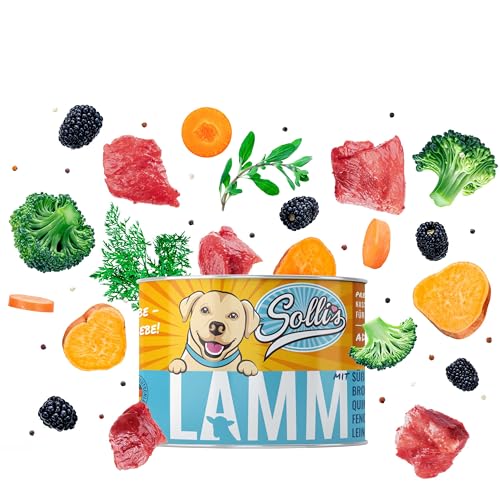 Sollis Hundefutter Nassfutter für Hunde | 0% Getreide | 0% Zucker | Natur pur in verschiedenen Sorten & Größen (Klassik Mix, 24x200g)