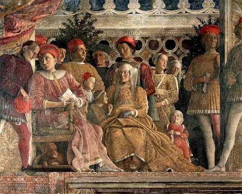 Affiche Mur Art Poster la Cour de Mantoue Andrea Mantegna Déco Murale Toile 60x90cm