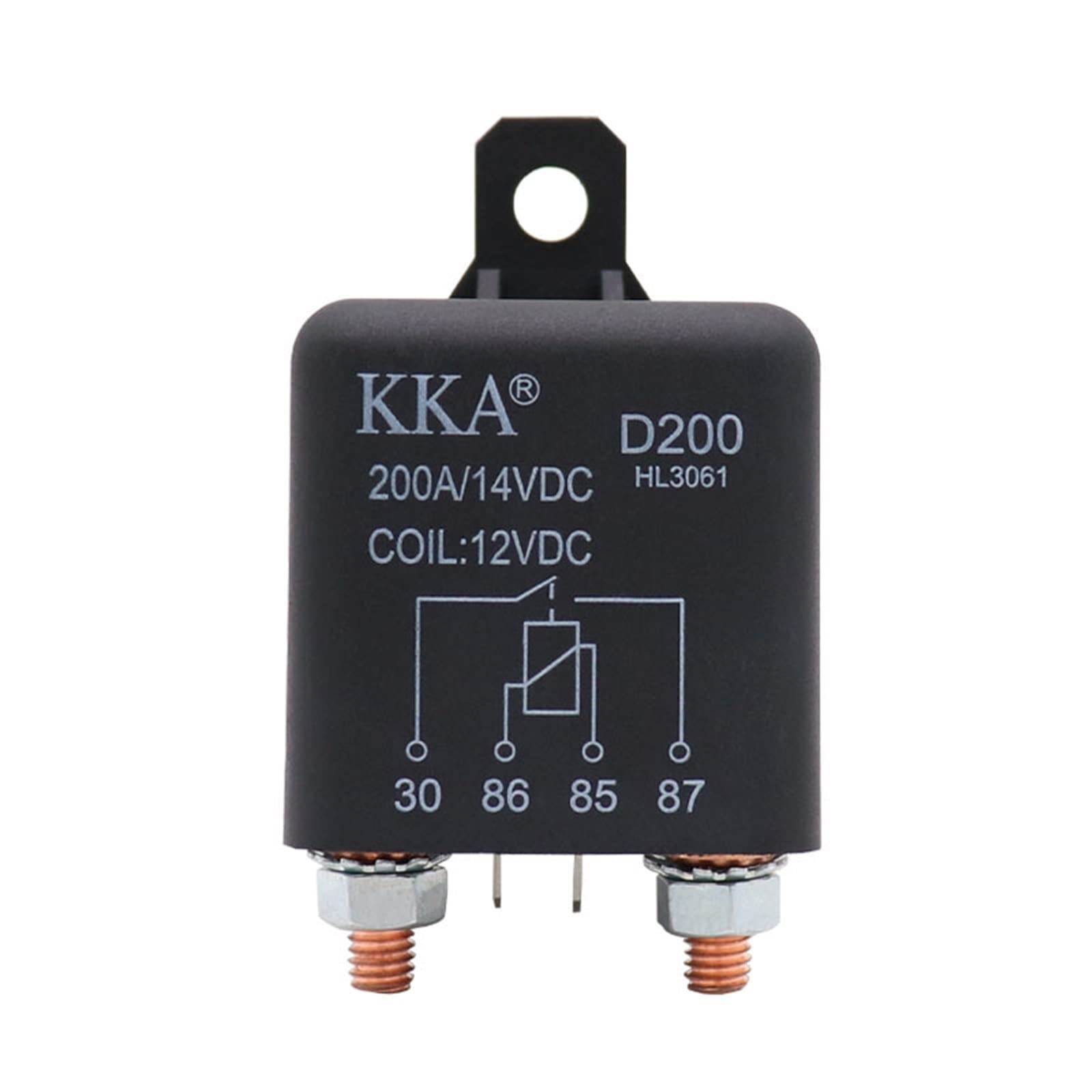 Relé de aislamiento de coche de alta corriente D200, interruptor de alimentación de 4 pines, relé aislador de batería Dual, arranque de encendido/apagado, piezas de repuesto for automóvil 200A 40V