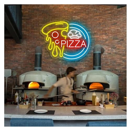 Décoration néon pizza pour enseigne au en forme de chapeau lumineux