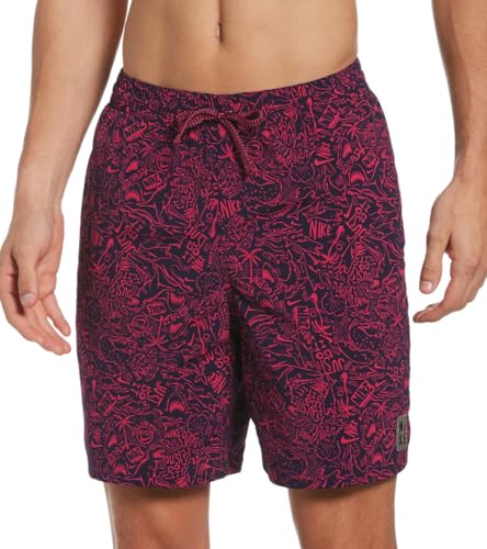 Nike Swim Men's Shark Lap 7? Volley Swim Trunks Midnight Navy