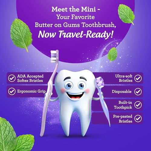 Image of GuruNanda Disposable Travel Toothbrush 1.0, Fluoride Free Toothpaste, 70Pcs