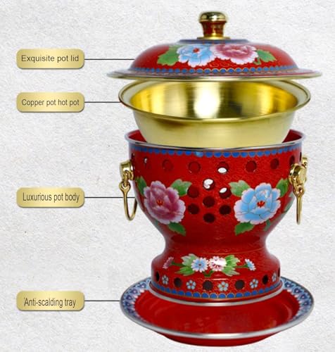 Hot Pot Single Cloisonne Copper Hot Pot miniatura 4