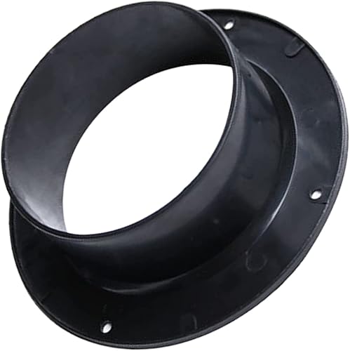 Conector de conducto de 6 pulgadas, conector de entrada de brida, conector de conducto ABS, brida de tubo recto de plástico para sistema de