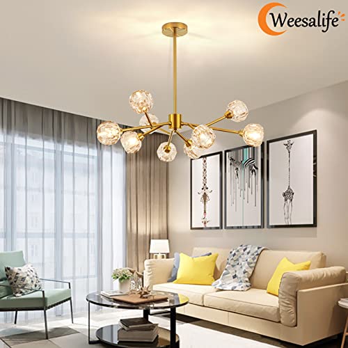 Weesalife A8817-9 BR Sputnik Chandeliers For Dining Room Light Fixture thumb #5