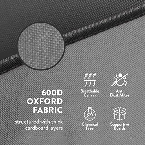 ZOBER All in One Christmas Ornament Storage Box & Decoration Container - Easy Access Removable Trays, Keeps 73 Ornaments - Adjustable Extent Area for Figurines and Pockets for Decoration - Gray - Image 8