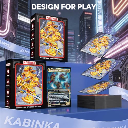 Image of Kabinka MTG Card Sleeves-Turtles 100 Standard Size Pack Clear Front & Matte Finish Back MTG Sleeves for Magic The Gathering TCG