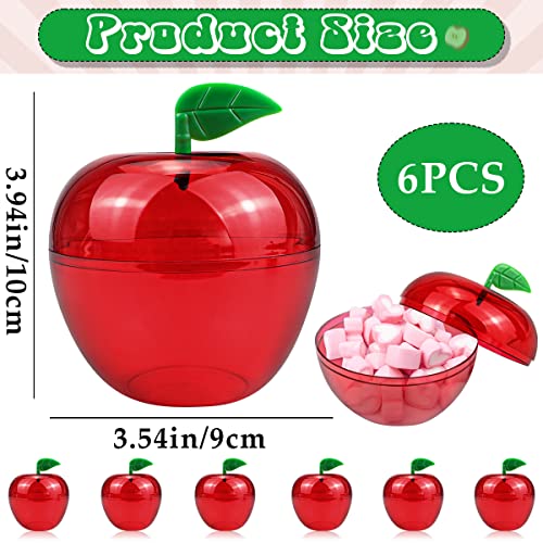 DOERDO 6pcs Plastic Bobbing Apples Filled Bobbing Apple Containers for Creative Party Favors and Festive Decorations, 3.9"x3.5" - Image 2
