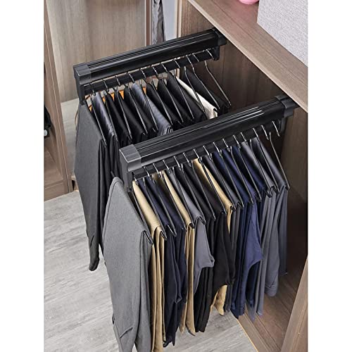 Tringle à vêtements rétractable pour placard support pour cintres - 8
