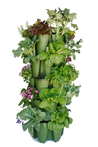 Greenstalk Patented Large 5 Tier Vertical Garden Planter with Patented Internal Watering...