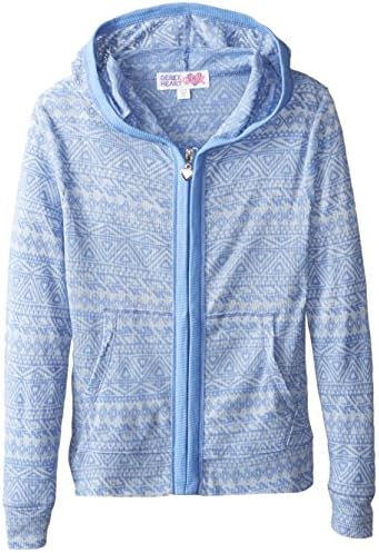 Derek Heart Big Girls' Burn-Out Hooded Sweatshirt