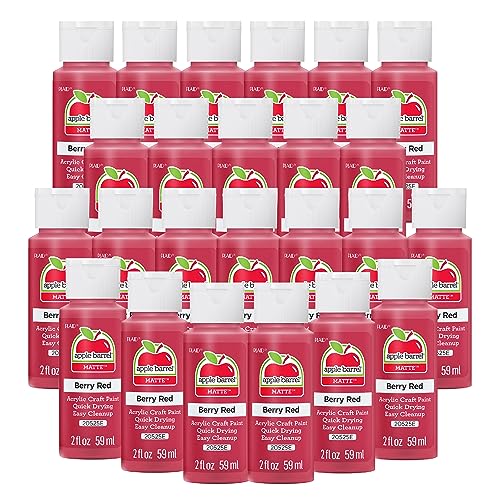 Image of Apple Barrel Acrylic Paint in Assorted Colors 2 Ounce, 2 Fl Oz (Pack of 24)