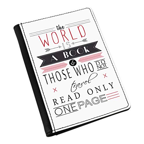 Protège-passeport The World Est Un Livre, idée cadeau originale voyageur